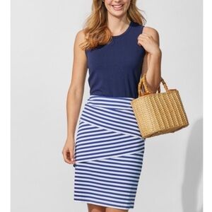 J.Mclaughlin Nicola Skirt in Bangle Stripe Nautical Catalina Cloth S